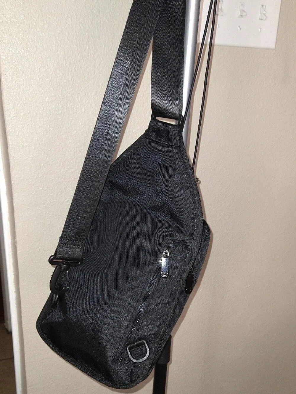 NWOT True Religion Black Sling Belt Bag for Men